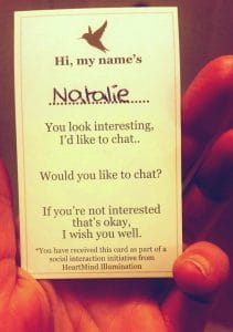 Strike Up A Chat calling card