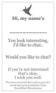 Strike Up A Chat calling card